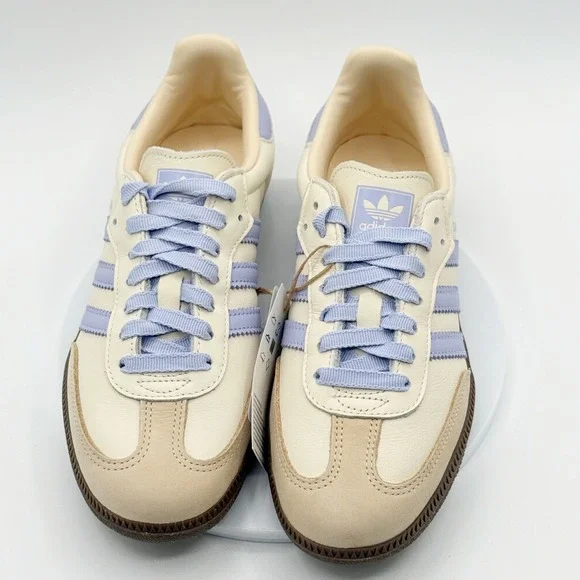Adidas Samba OG W Leather Size 9 Womens Cream/Violet/Sand JI2678 - Picture 3 of 12